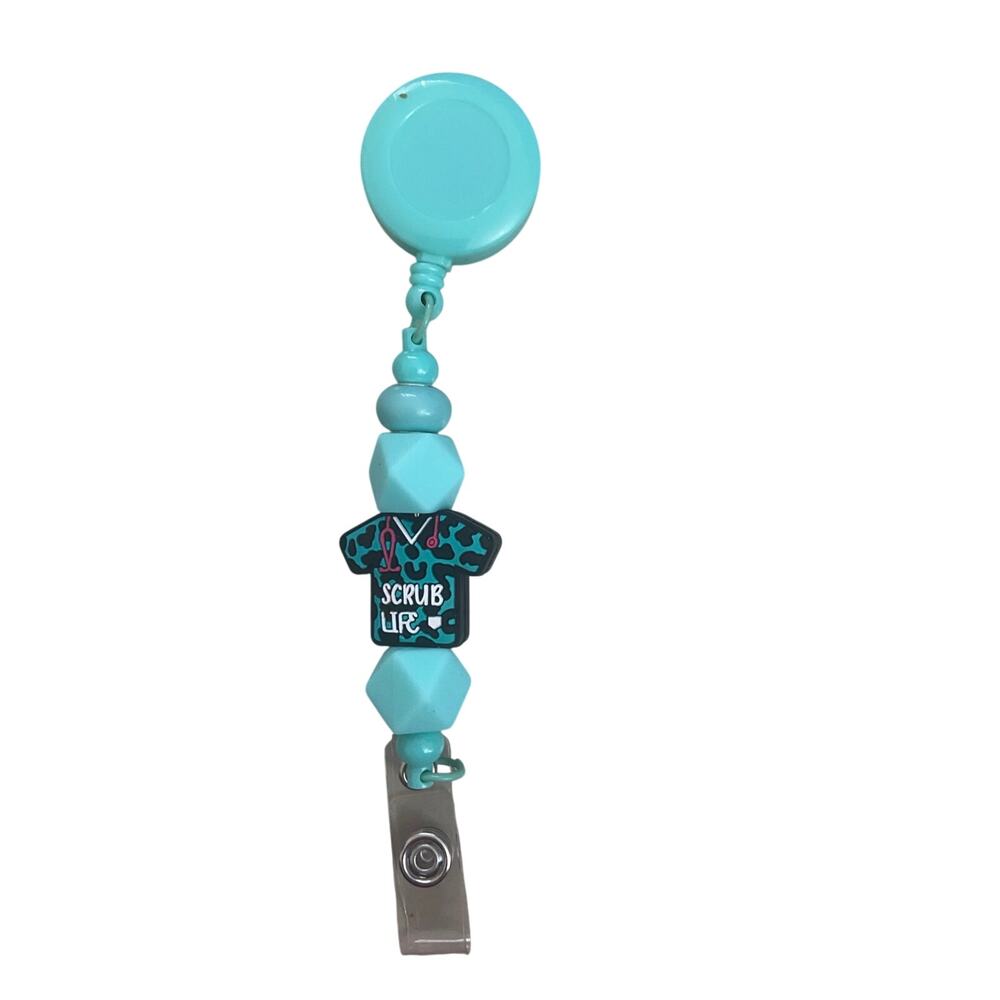Teal Beadable Badge Reel - Perfect Gift for Nurses